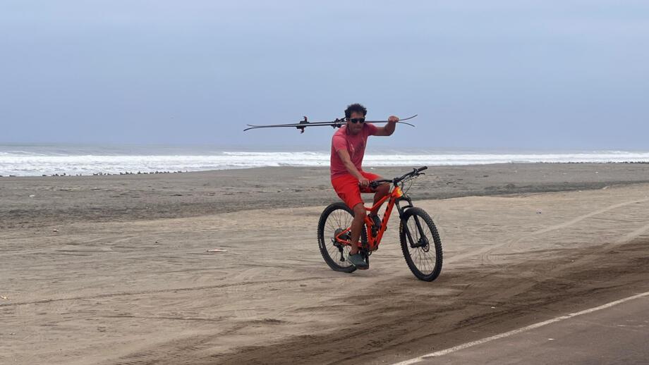 Runter gehts mit dem Mountainbike