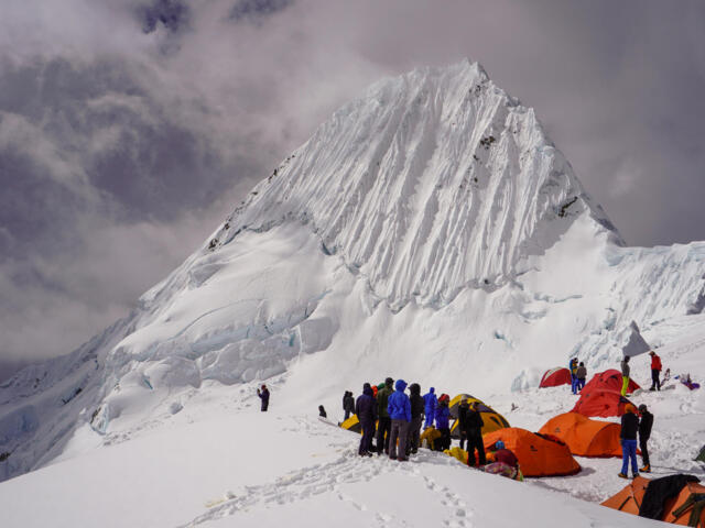 Blick vom Highcamp auf den Gipfel