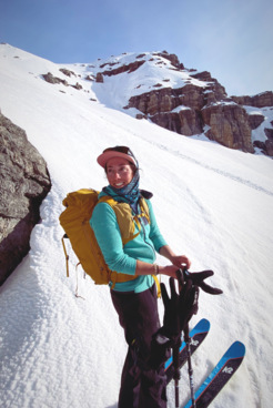 Bergwanderführerin Valentina Porro beim Skitourengehen