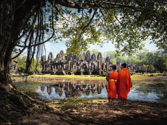 Tempelanlage von Angkor Wat in Kambodscha.