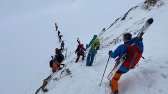 Querung auf dem Weg zum Großvenediger Gletscher und Gipfel