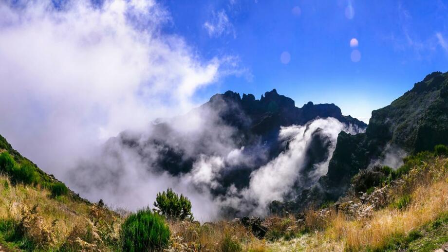 Blick auf die höchsten Berge Madeiras