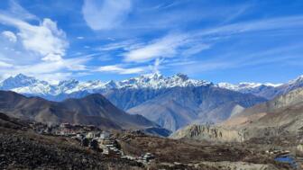 Der Muktinath Tempel zu Füßen des Himalaya