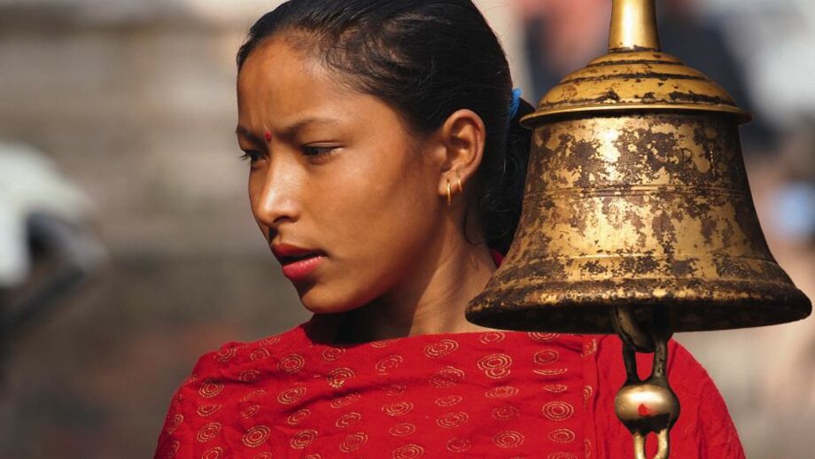 Junges Frau aus Katmandu in Nepal