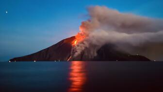 Vulkanausbruch auf den liparischen Inseln