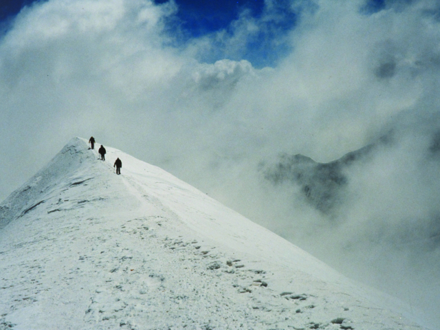 Eisgrat Richtung Gipfel Sajama