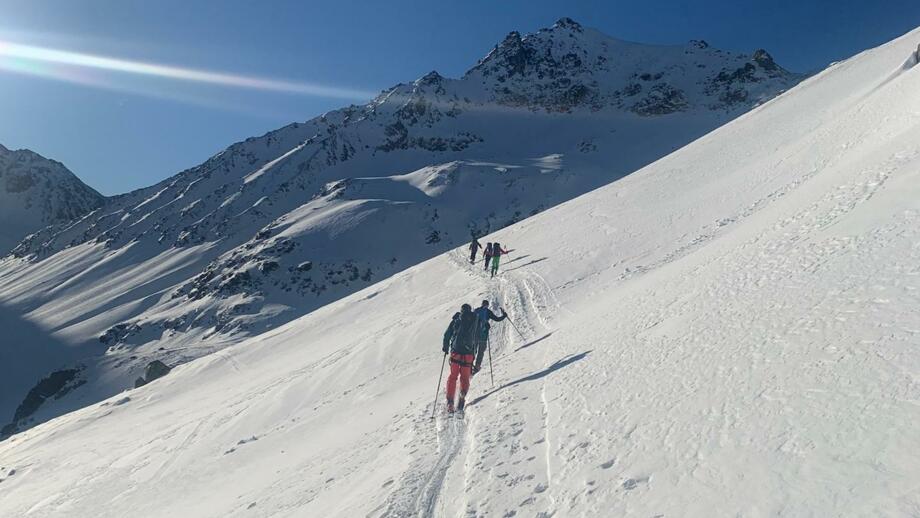 Aufstiegsspur zum Gipfel