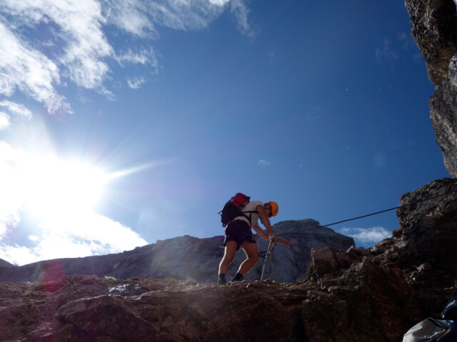 Steiler Klettersteig