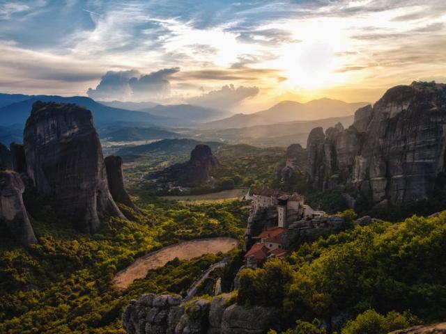 Meteora-Klöster und Götterthron Olymp