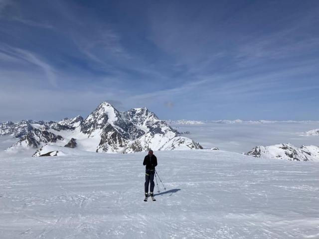 Skitourengeher in der Ortler-Gruppe