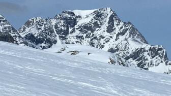 Abfahrt am Gletscher