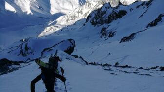 Aufstieg Skitouren Haute Route