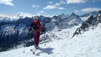 Tolle Aussicht auf die gegenüberliegenden Bergruppe