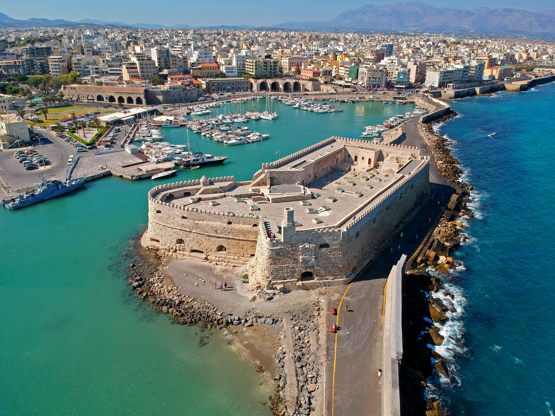 Blick aus der Luft auf Heraklion auf Kreta