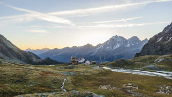 Blick von der Hütte ins Tal