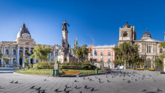 La Paz mit Regierungspalast und Kathedrale