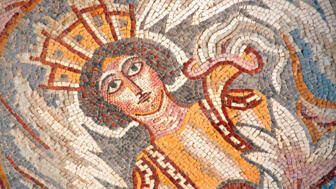 Christliches Mosaik in Madaba in Jordanien