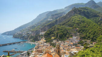 malerische Landschaft Amalfi, Golf von Salerno