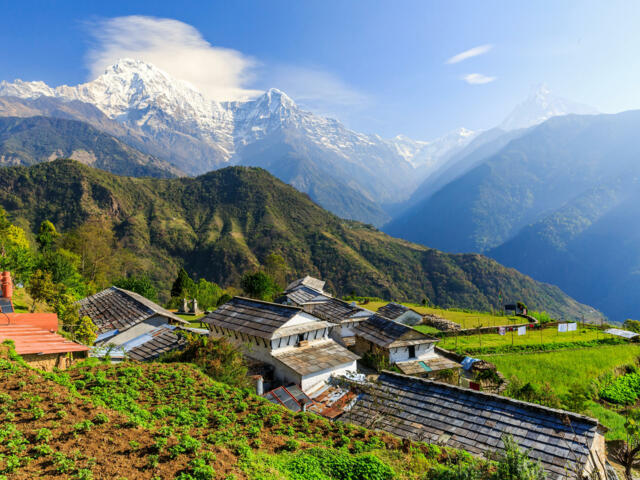 Lodge-Trekking Annapurna zum Aussichtsberg Poonhill
