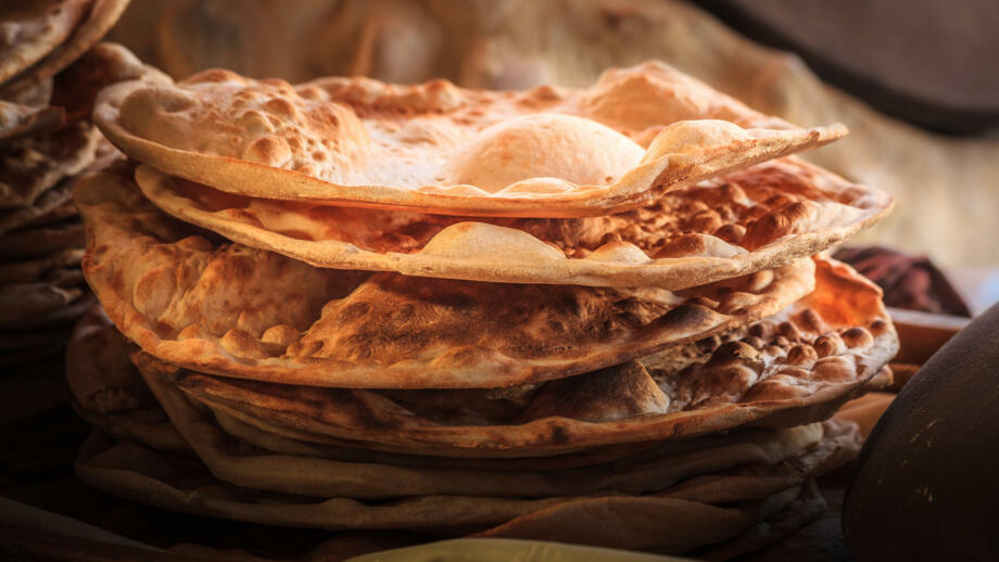 Knusprige Brotfladen in Jordanien