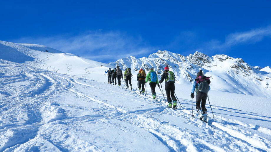 Aufstieg Skitourengruppe