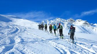 Aufstieg Skitourengruppe