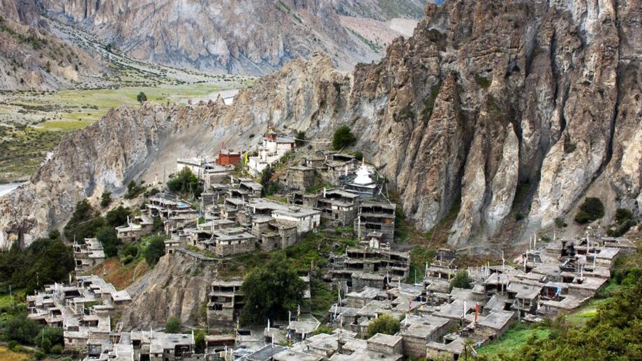 Eine Stadt in Nepal