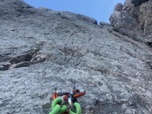 Sicherung beim Kletterkurs