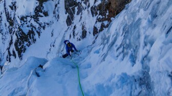 Eiskletterer im bei Eistour
