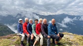 Gruppe von Wanderern in der Silvretta-Gebirgsgruppe