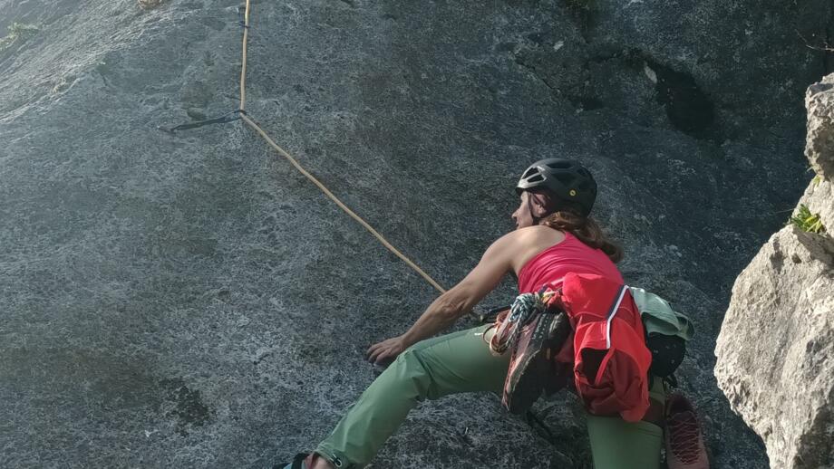 Klettern am Felsen