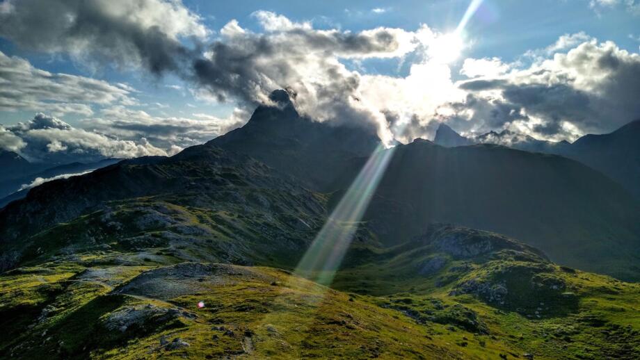 Berglandschaft im Morgenlicht