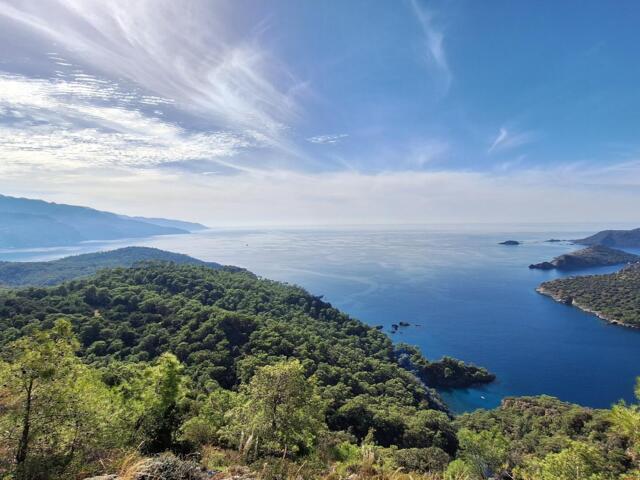 Aussicht auf das Meer während der Mountainbike Tour am lykischen Weg.