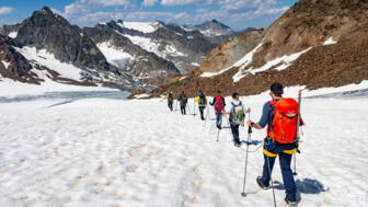 Seilschaft am Gletscher