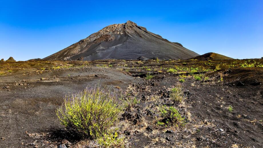 Blick auf den Pico de Fogo auf Fogo auf den Kapverden