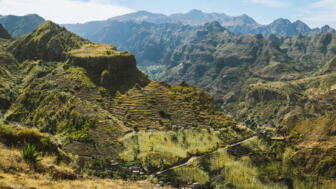 Blick in die Ribeira Grande vom Wandern auf santo Antao
