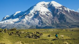 Panorama Blick auf den Berg Chimborazo