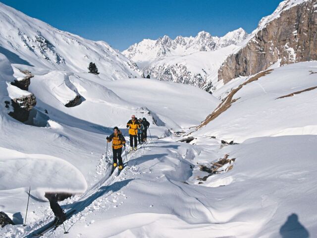Engadin verschneites Tal