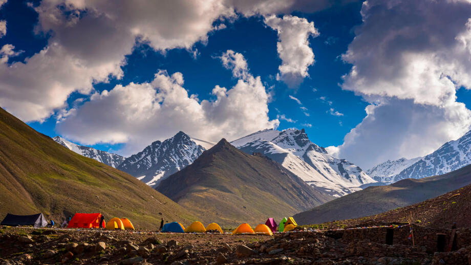 Zeltlager unter deem sechstausender Stok Kangri in Ladakh