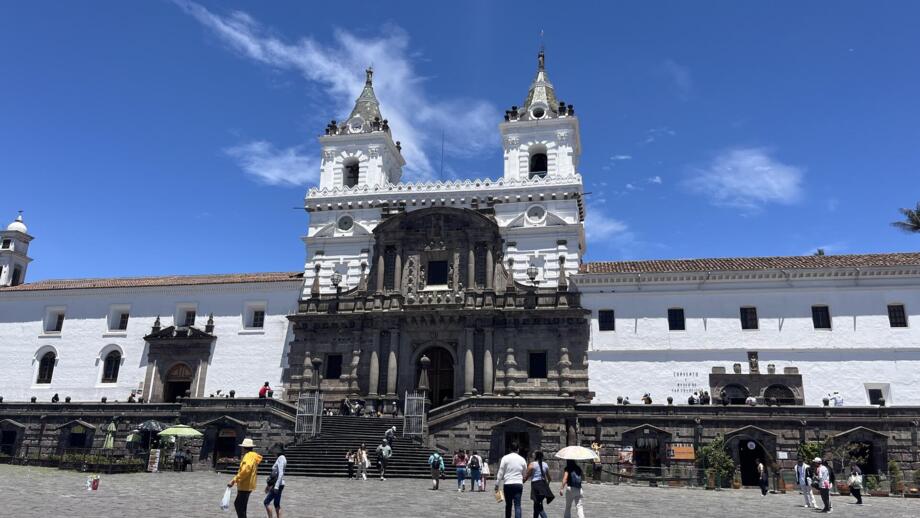 Quito, Plaza San Francisco mit Kathedrale