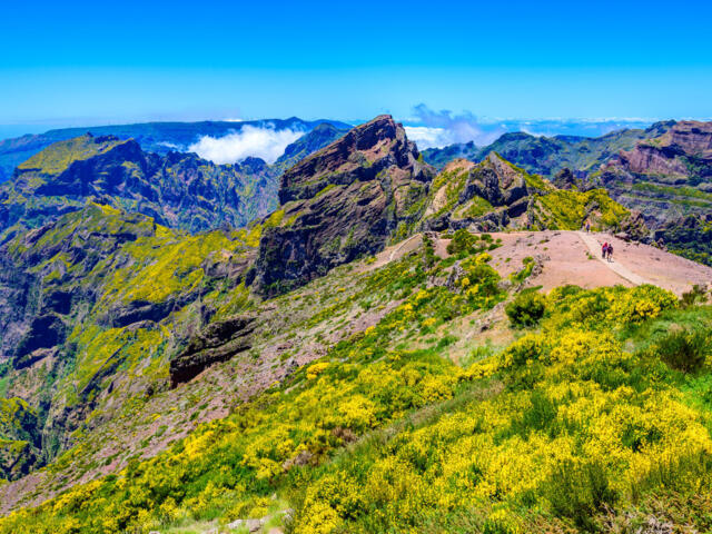 Wanderer am Pico Arieiro auf Madeira