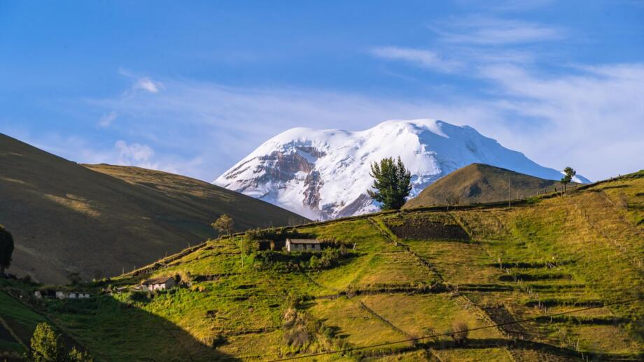 Panoramalandschaft mit Vulkan Chimborazo