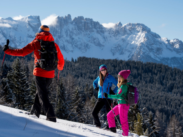 Schneeschuhgeher in den Dolomiten