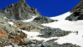 Aufstieg bei der Haute Route Tour