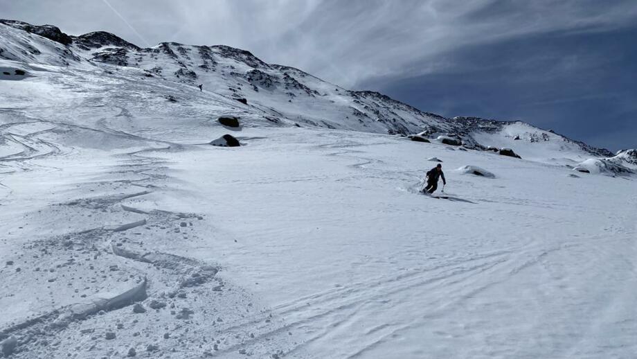 Die verdiente Abfahrt nach der Skitour