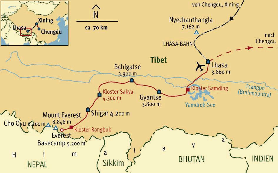 Große TibetRundreise Lhasa Schigatse Everest